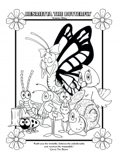 henrietta colouring page