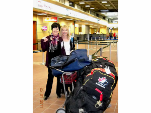 Karen and Kris at the Kelowna Airport